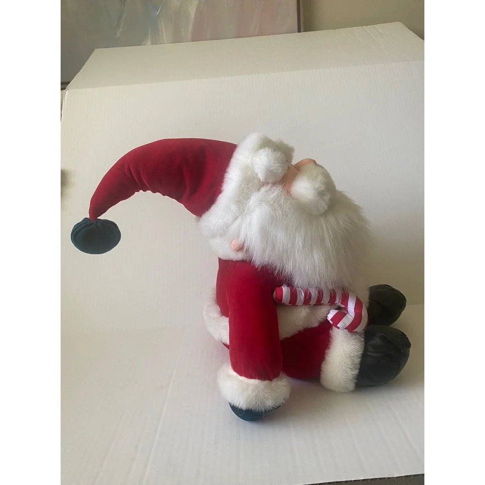 Santa Claus America Wego 14 Inch with Gift Box and Candy Cane XS1277 Red White